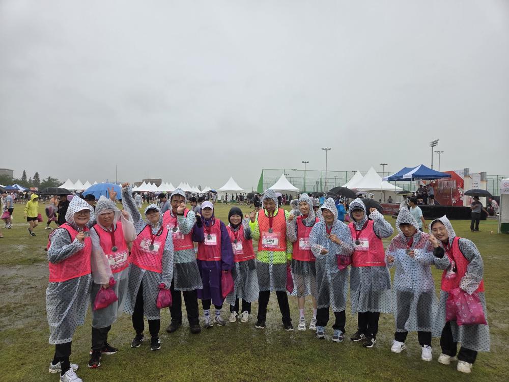 우중 속 황금 들녘 가른 5km, 장애인들에게는 자립의 마라톤 사진1